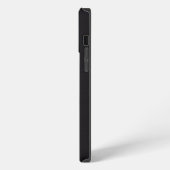 Schwarzes Metallisches Monogramm iPhone Hülle (Linke Seite)
