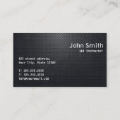 Schwarzes Metallrote Aufkleber-Ski-Visitenkarte Visitenkarte (Rückseite)