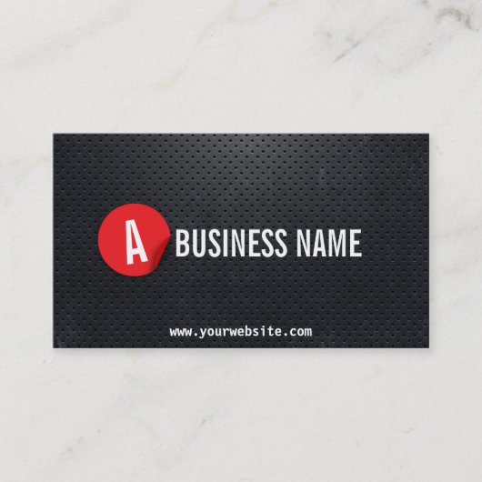 Schwarzes Metallrote Aufkleber-Ski-Visitenkarte Visitenkarte (Vorderseite)