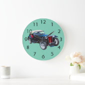 Schwarzes Mg Tc Oldtimer Auto Große Wanduhr (Zuhause)