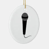 Schwarzes Mikrofon Keramik Ornament (Rechts)