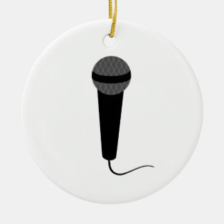 Schwarzes Mikrofon Keramik Ornament