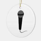 Schwarzes Mikrofon Keramik Ornament (Links)