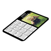 Schwarzes Mini-Foto-Kalender 2023 Magnet (Linke Seite)