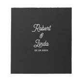 Schwarzes minimal personalisiertes Notizbuch Notizblock (Vorderseite)
