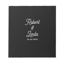 Schwarzes minimal personalisiertes Notizbuch