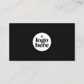 Schwarzes Minimal Social Media Logo QR-Code Visitenkarte (Vorderseite)