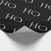Schwarzes minimales WeihnachtsPackpapier Geschenkpapier (Ecke)