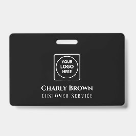 Schwarzes Minimalistisches Abzeichen | Kundenspezi Ausweis