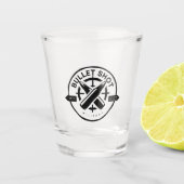 Schwarzes Minimalistisches Bullet-Schiebeglas Schnapsglas (Vorderseite)