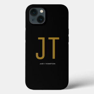 Schwarzes Minimalistisches Einfaches Modernes Mono Case-Mate iPhone Hülle