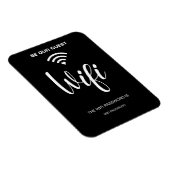 Schwarzes Minimalistisches einfaches Wifi-Kennwort Magnet (Rechte Seite)