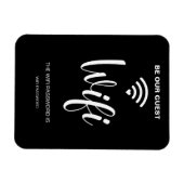 Schwarzes Minimalistisches einfaches Wifi-Kennwort Magnet (Horizontal)