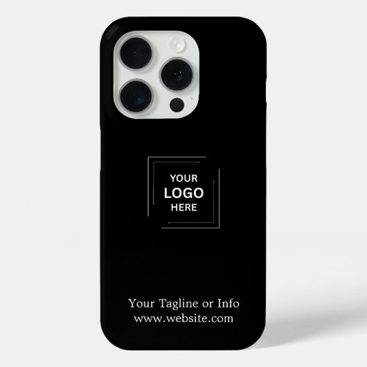 Schwarzes minimalistisches Geschäft-Logo iPhone-Ca Case-Mate iPhone Hülle (Rückseite)
