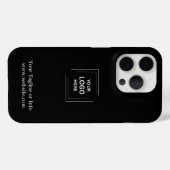 Schwarzes minimalistisches Geschäft-Logo iPhone-Ca Case-Mate iPhone Hülle (Rückseite (Horizontal))