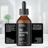 Schwarzes minimalistisches Kosmetik-Tropfflaschene