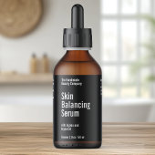 Schwarzes minimalistisches Kosmetik-Tropfflaschene