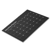 Schwarzes Minimalistisches Monatsplaner Notepad Notizblock (angewinkelt)