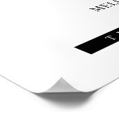 Schwarzes Minimalistisches, nicht eingestecktes Ho Poster (Ecke)