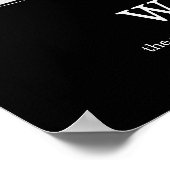 Schwarzes Minimalistisches Personalisiertes Foto M Poster (Ecke)