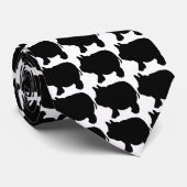 Schwarzes Minischwein Krawatte (Gerollt)