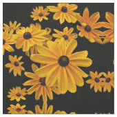 Schwarzes mit Augen Susan-Blumen-Gelb-Blumengewebe Stoff (Nahaufnahme)