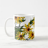 Schwarzes mit Augen Susans, Gänseblümchen Kaffeetasse (Links)