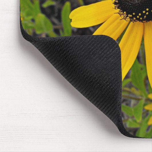 Schwarzes mit Augen Susans Mousepad (Ecke)