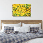 Schwarzes mit Augen Susans wickelte Leinwanddruck (Insitu (Schlafzimmer))