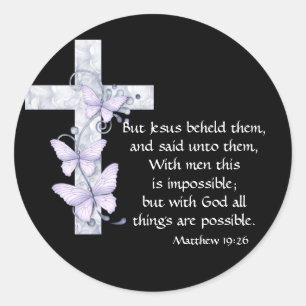 Schwarzes mit blauen Kreuz-u. Runder Aufkleber