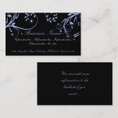 Schwarzes mit blauer Rebe-Visitenkarte Visitenkarte (Vorne/Hinten)