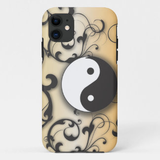 Schwarzes mit BronzeYin u. Yang Case-Mate iPhone Hülle