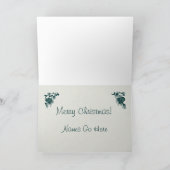 Schwarzes mit einer Kappe bedeckte Feiertagskarte (Innenseite)