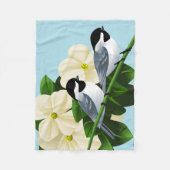 Schwarzes mit einer Kappe bedeckte Fleecedecke (Vorderseite)