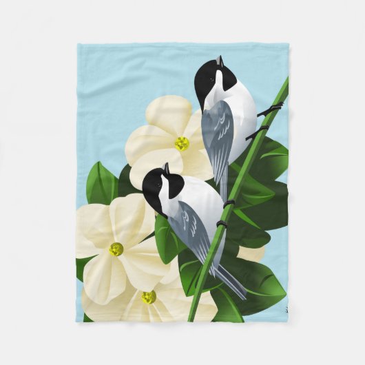 Schwarzes mit einer Kappe bedeckte Fleecedecke (Vorderseite)