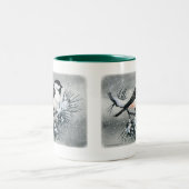 Schwarzes mit einer Kappe bedeckter Zweifarbige Tasse (Mittel)