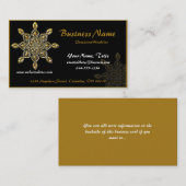 Schwarzes mit Golddekorative Visitenkarte (Vorne/Hinten)