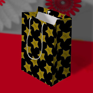 Schwarzes mit GoldHollywood-Star-alles Gute zum Mittlere Geschenktüte