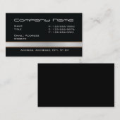 Schwarzes mit grauen Band Visitenkarten Visitenkarte (Vorne/Hinten)