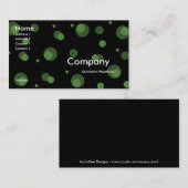 Schwarzes mit Grün punktiert Visitenkarte (Vorne/Hinten)