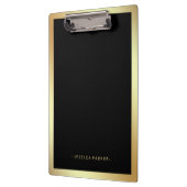 Schwarzes mit Imitat-Goldzauber-Grenze Klemmbrett (Links)