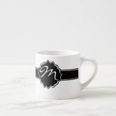 Schwarzes mit Monogramm Espressotasse (Rechts)