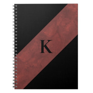 Schwarzes Mit Monogramm Notebook Notizblock