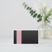 Schwarzes mit rosa Muster Visitenkarte (Stehend Vorderseite)