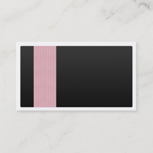 Schwarzes mit rosa Muster Visitenkarte (Vorderseite)