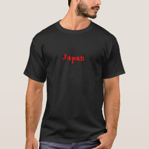 Schwarzes mit roter Beschriftung "Japan-T - Shirt