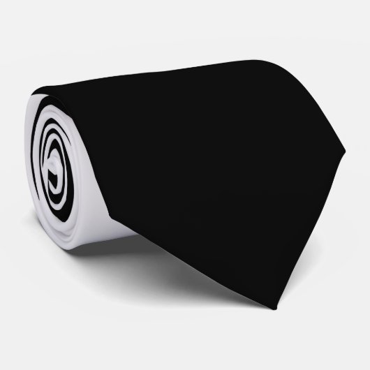 Schwarzes mit weißem Knoten-Kontrast Krawatte (Gerollt)