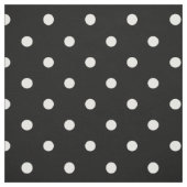 Schwarzes mit weißem Tupfen-Baumwollgewebe Stoff (Muster)