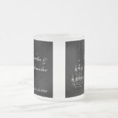 Schwarzes mit weißer Leuchter-Silhouette Mattglastasse (Mittel)