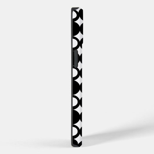 Schwarzes Mod-Ball-Design mit Namen Case-Mate iPhone Hülle (Rückseite / Rechts)